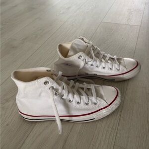 White High-Top Sneakers converse woman size 9 men 7
